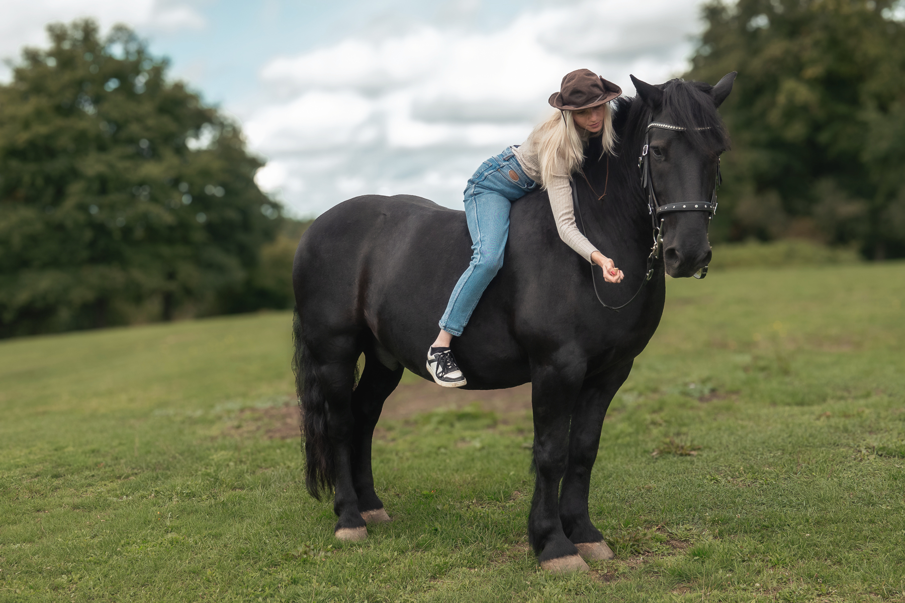 Ruhiger Moment zwischen Mensch und Pferd mit Leckerli – Zeichen von Vertrauen und Dankbarkeit | SH Fotografie Saar